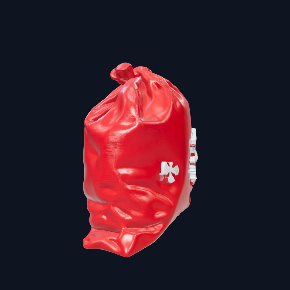 Festive Holiday Gift Sack model pack